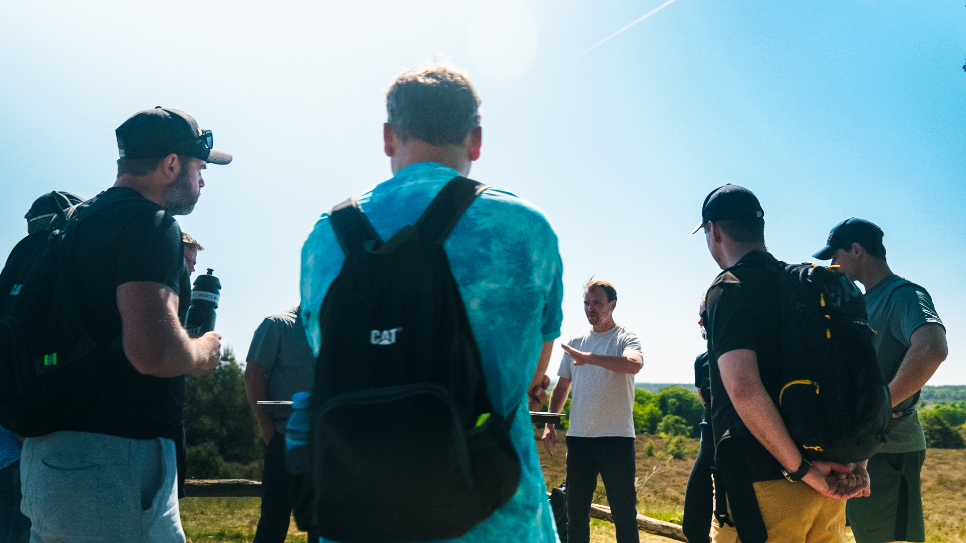 Team development session outdoors